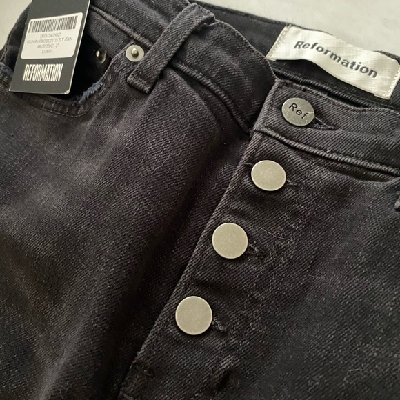 Reformation Skinny Black Jeans NWT - Picture 2 of 7